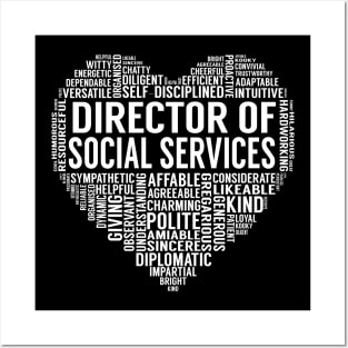 Director Of Social Services Heart Posters and Art